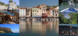 Campagne Chastel, maison d'hôtes et gîte à Aix-en-Provence se trouve à 40 minutes du port de Cassis. La visite Marseille Cassis part à la découverte du Cap Canaille et des Calanques. Le petit port de Cassis offre une succession de terrasses face à la mer Méditerranée.
