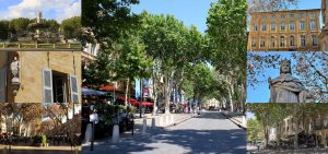 En passant par le cours Mirabeau, on visite Aix-en-Provence avec ses terrasses et cafés, avant de plonger dans les ruelles du centre historique.